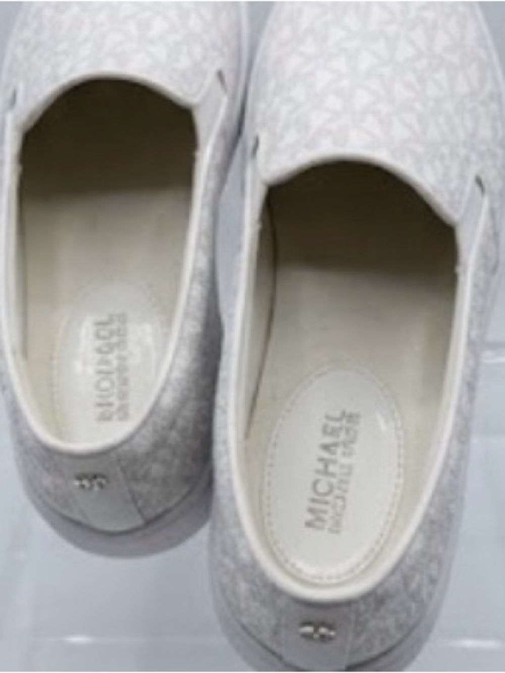 MICHAEL Michael Kors Women's White Logo Slip-On Loafers